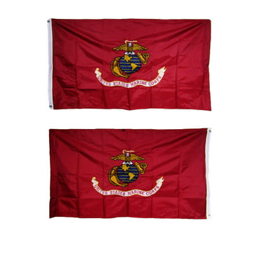 3x5 USMC Seal Crest Marine Corp Semper Fi Red Flag 3'x5' Banner Super Polyester